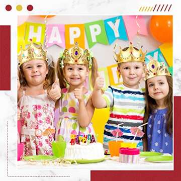 Yaomiao 44 Pcs Foam Crowns for Kids - Birthday Party Supplies