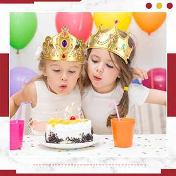 Yaomiao 44 Pcs Foam Crowns for Kids - Birthday Party Supplies