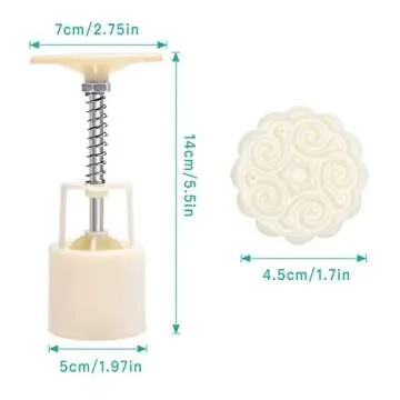 Akamino Bath Bomb Mold Kit - 2 Pieces Press & 12 Stamps for DIY Bath Bombs