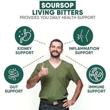 Herboganic Soursop Bitters Liquid | Natural Living Bitters for overall wellness 16 OZ | Soursop Bitt...
