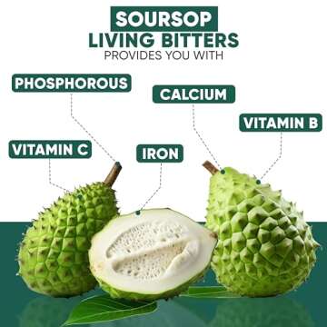 Herboganic Soursop Bitters Liquid | Natural Living Bitters for overall wellness 16 OZ | Soursop Bitters