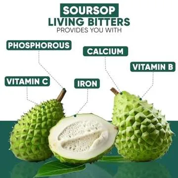 Herboganic Soursop Bitters Liquid | Natural Living Bitters for overall wellness 16 OZ | Soursop Bitters