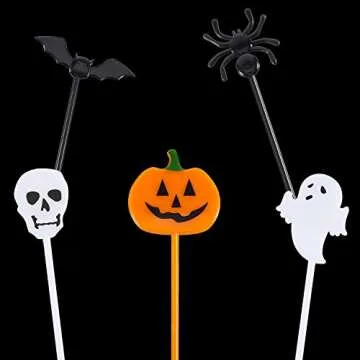 Tatuo Halloween 50 Piece Cupcake Toppers for Festive Fun