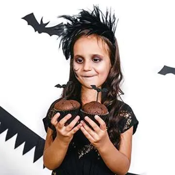 Tatuo Halloween 50 Piece Cupcake Toppers for Festive Fun