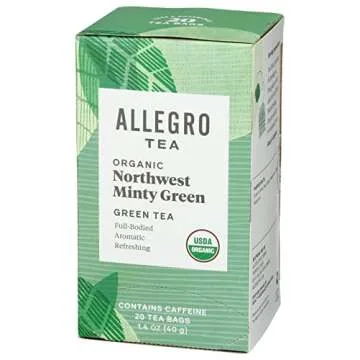 Allegro Organic Minty Green Tea Bags in 20ct Pack