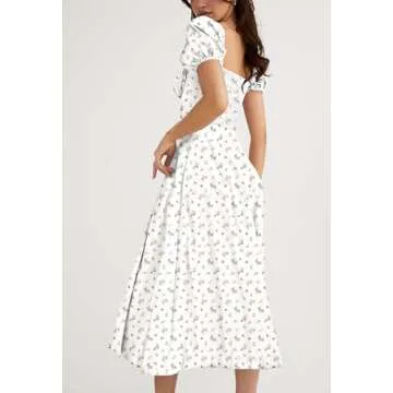 Women’s Cottagecore Floral Maxi Dress - Elegant Style