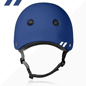 80Six Dual Certified Kids Bike, Skate, and Scooter Helmet, Navy Matte, Small/Medium - Ages 5+