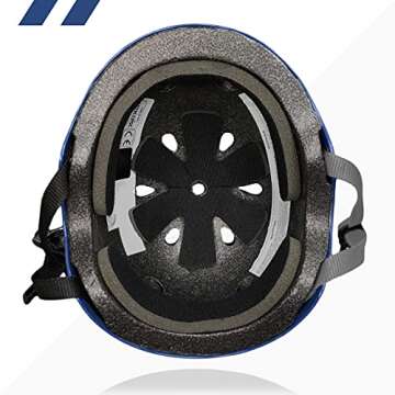 80Six Dual Certified Kids Bike, Skate, and Scooter Helmet, Navy Matte, Small/Medium - Ages 5+