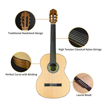 Affordable TARIO Fretless Classical Guitar for Music Lovers