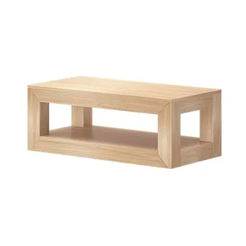 Stylish Plank+Beam Solid Wood Coffee Table with Shelf