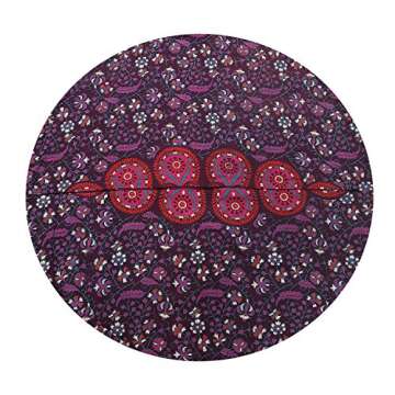 32" Purple Mandala Floor Pillow Cover for Home Decor