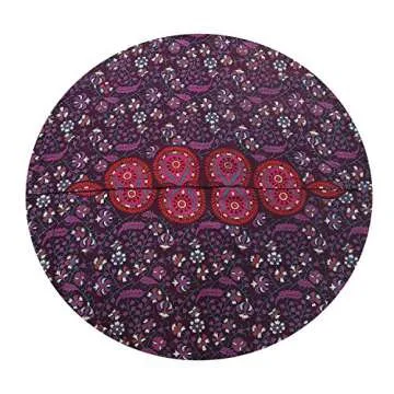 32" Purple Mandala Floor Pillow Cover for Home Decor