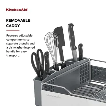 KitchenAid Large Capacity Dish Rack - Light Grey