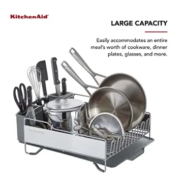 KitchenAid Large Capacity Dish Rack - Light Grey