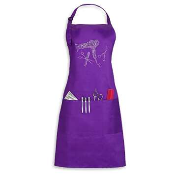 Hair Stylist Apron with Rhinestone Tools for Hairdresser, Cosmetologist or at Home Hair Cutting, 3 P...