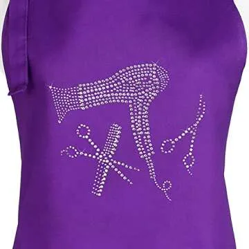 Stylish Hair Stylist Apron with Rhinestone Accents