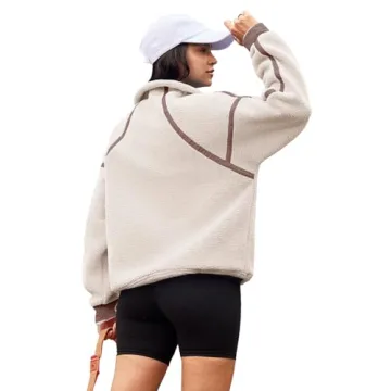 Panadila Women's Cozy Half Zip Sherpa Fleece Pullover