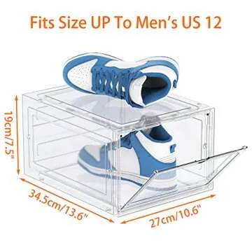 HOMIDEC Shoe Storage: Clear Stackable Shoe Organizer