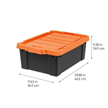 Durable Stackable Storage Bins Made in USA Lockable