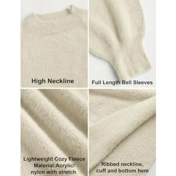 Chic ZESICA Turtleneck Long Sleeve Knit Sweater Dress