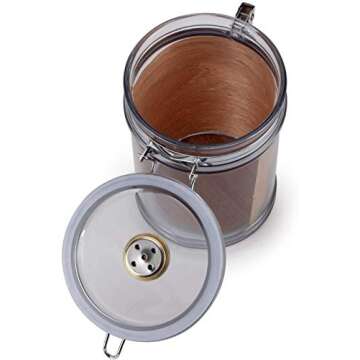 Scotte Acrylic Humidor Jar with Humidifier,Cigar Case Humidor,Rectangle humidifier Included and Hygrometer,Can Hold 18 Cigars