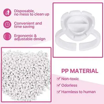 Lash Extension Supplies Glue Rings for Eyelash Extensions Pretty memory 100PCS Lash Glue Rings Eyelash Glue Holder Fanning Cup for Lash Extension Supplies (White)