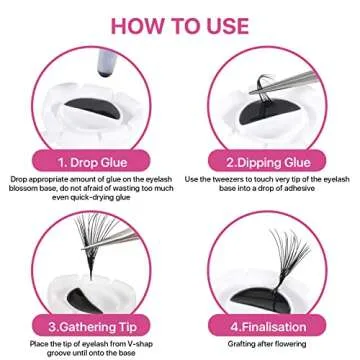 Lash Extension Supplies Glue Rings for Eyelash Extensions Pretty memory 100PCS Lash Glue Rings Eyelash Glue Holder Fanning Cup for Lash Extension Supplies (White)