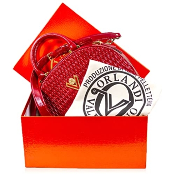 Valentino Orlandi Quilted Red Handbag for Stylish Women