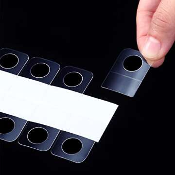Blulu Clear Adhesive Hang Tags - 1500 Durable Display Tabs