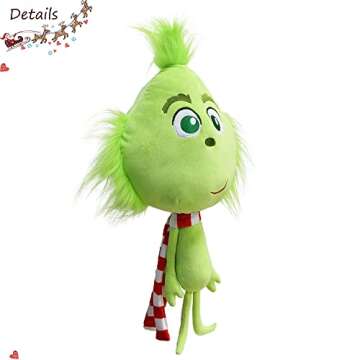 AZATE Christmas Green Monster Plush Toys, Dog Plush, Delightful Gift for Children, Christmas Decorations