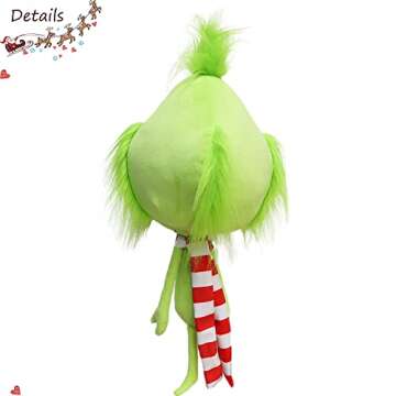 AZATE Christmas Green Monster Plush Toys, Dog Plush, Delightful Gift for Children, Christmas Decorations