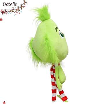AZATE Christmas Green Monster Plush Toys, Dog Plush, Delightful Gift for Children, Christmas Decorations