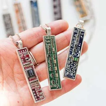 Unique Circuit Board Necklace for Eco-Friendly Fashion