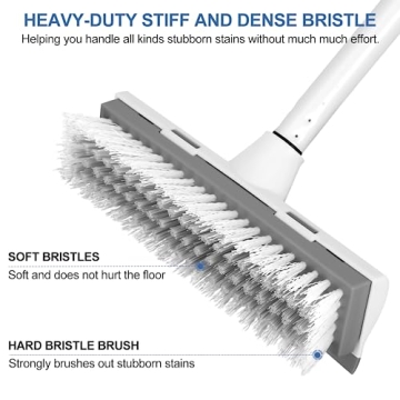 SetSail Floor Scrub Brush with Adjustable Handle and Stiff Bristles