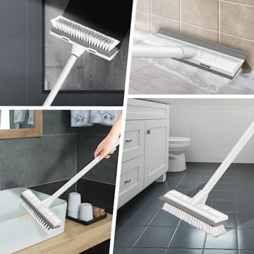 SetSail Floor Scrub Brush with Adjustable Handle and Stiff Bristles