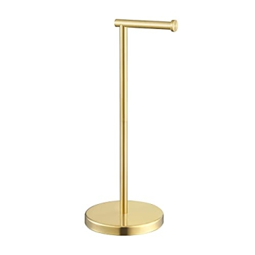 KES Gold Toilet Paper Holder - Stylish Free Standing Design for Any Bathroom