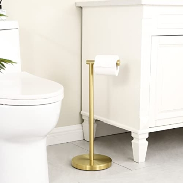 KES Brushed Gold Toilet Paper Holder for Elegant Bathrooms