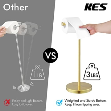 KES Brushed Gold Toilet Paper Holder for Elegant Bathrooms