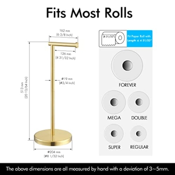 KES Brushed Gold Toilet Paper Holder for Elegant Bathrooms