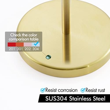 KES Brushed Gold Toilet Paper Holder for Elegant Bathrooms