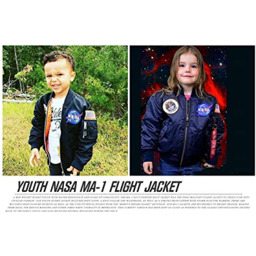 OYSTERBOY NASA MA-1 Flight Jacket for Kids Stylish Outerwear