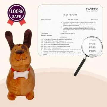 INPANY Bouncy Brown Dog Hopper Toy 2 Year Old Boy, Toddler Plush Bouncing Horse Hopper, Ride on Animal Bouncer, Inflatable Riding Cool Birthday Gifts 3 4 Yr Girls