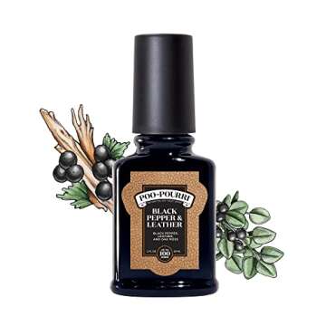 Poo~Pourri Before-You-Go Toilet Spray, Black Pepper Leather, Black Pepper + Leather + Oak Moss scent, 2 Fl Oz