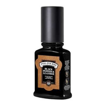 Poo~Pourri Before-You-Go Toilet Spray, Black Pepper Leather, Black Pepper + Leather + Oak Moss scent, 2 Fl Oz