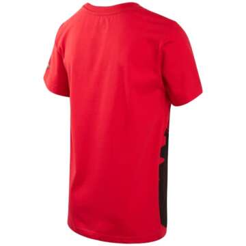 New Balance Boys' Active T-Shirts - 4 Pack Athletic Performance Dry Fit Sports Tees (4-20), Size 18-20, Red/Indigo