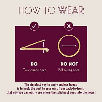 14k Yellow Gold Small Endless Tiny Hoop Earrings - 10mm