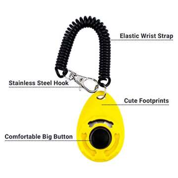 FNAF Craft Pet Training Clicker with Wrist Strap Dog Training Clicker Set Clicker Training Tools for Dog, Cat, Bird, Horse, etc (4 Color)