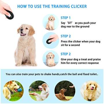 FNAF Craft Pet Training Clicker with Wrist Strap Dog Training Clicker Set Clicker Training Tools for Dog, Cat, Bird, Horse, etc (4 Color)