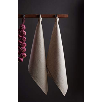 Elegant Linen Kitchen Towels Set – 100% Pure European Flax