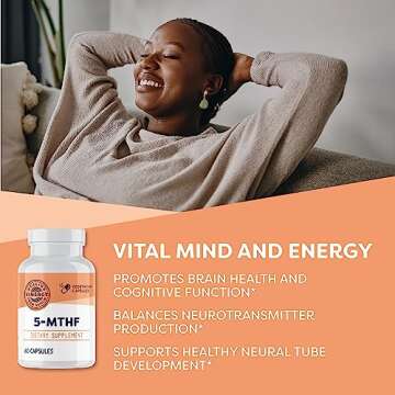 Vimergy 5-MTHF Capsules– Supports Brain & Cardiovascular Health* – Promotes Energy Production* ?...